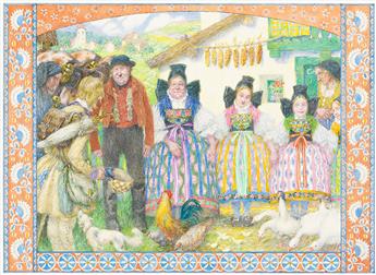 HEINRICH LEFLER (1863 - 1919) Die genalde bestellung & Der jungfernkranz (The gentle order & The maiden's wreath).